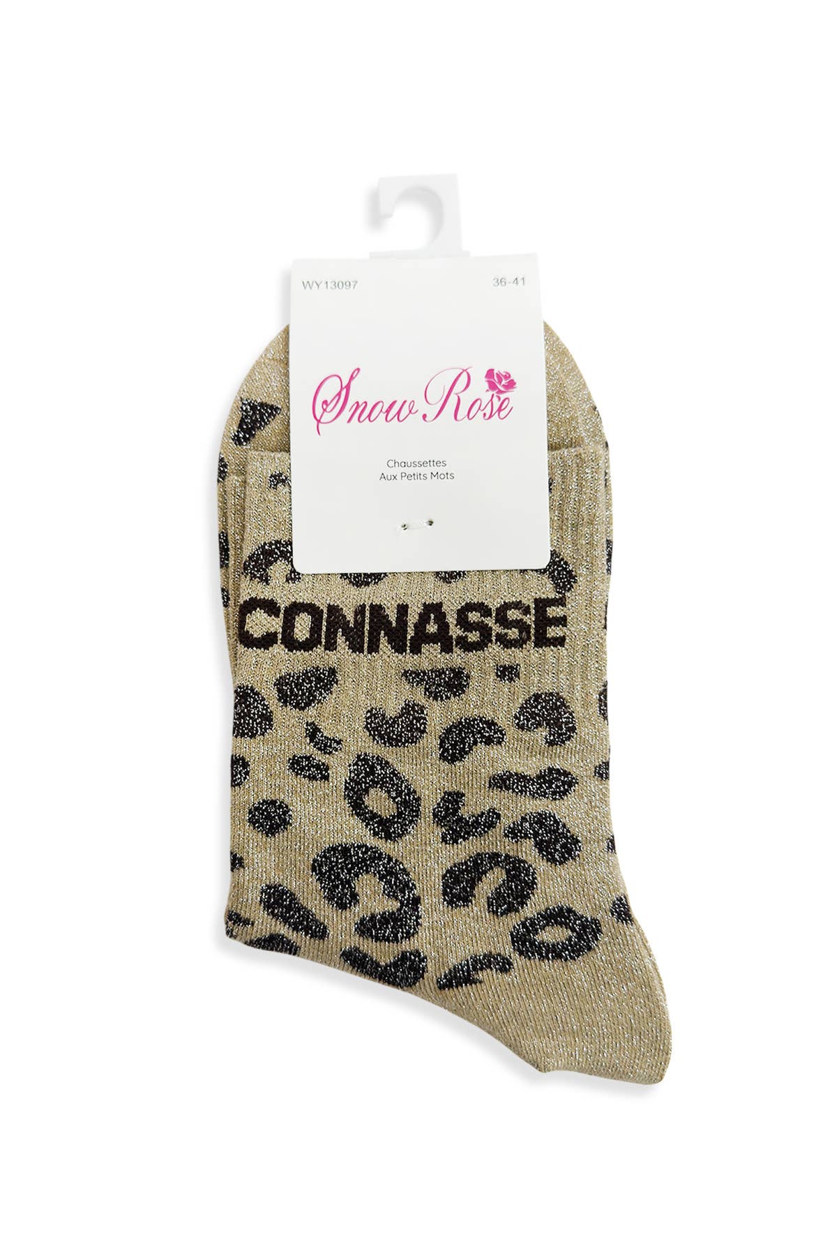 Chaussettes brillantes CONNASSE  beige
