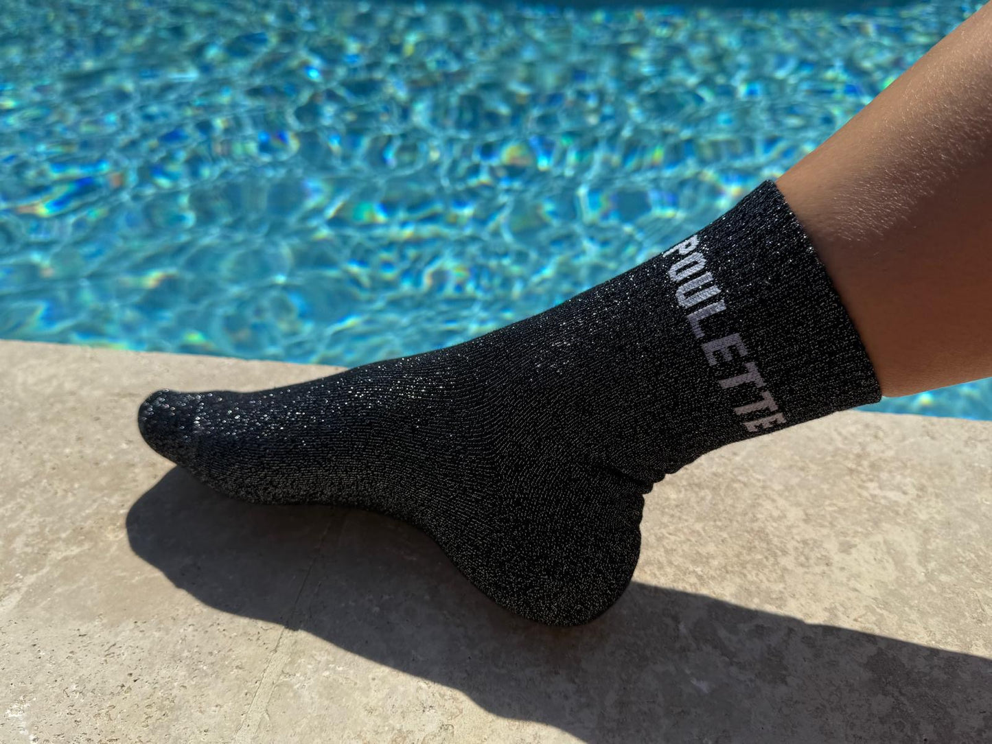 Chaussettes brillantes POULETTE Noir
