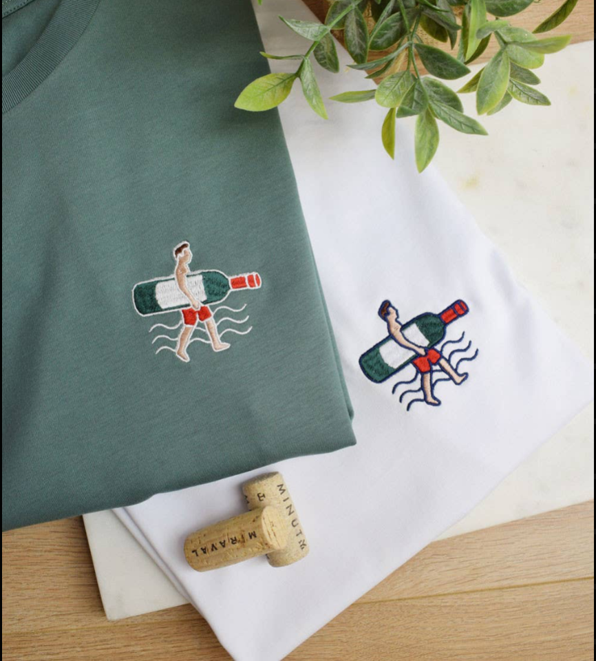 T-shirt Brodé - Surf Vin