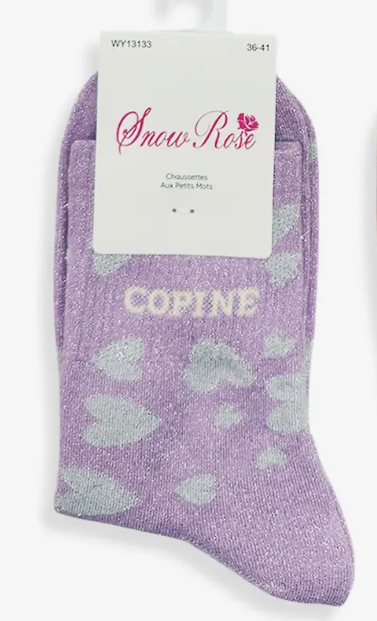 Chaussettes brillantes COPINE violet