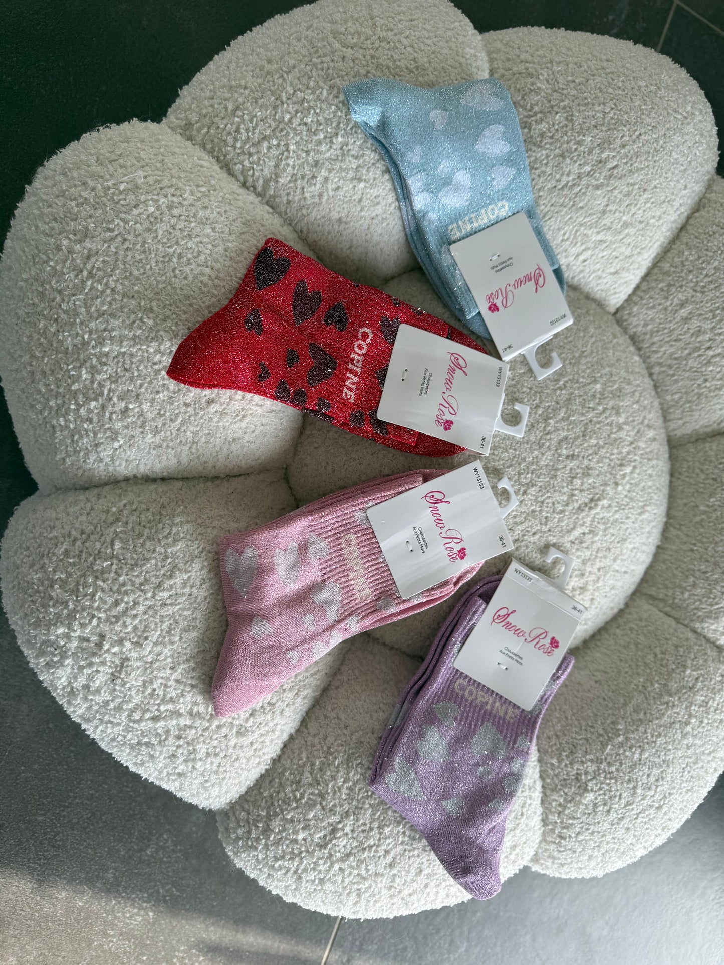 Chaussettes brillantes COPINE violet