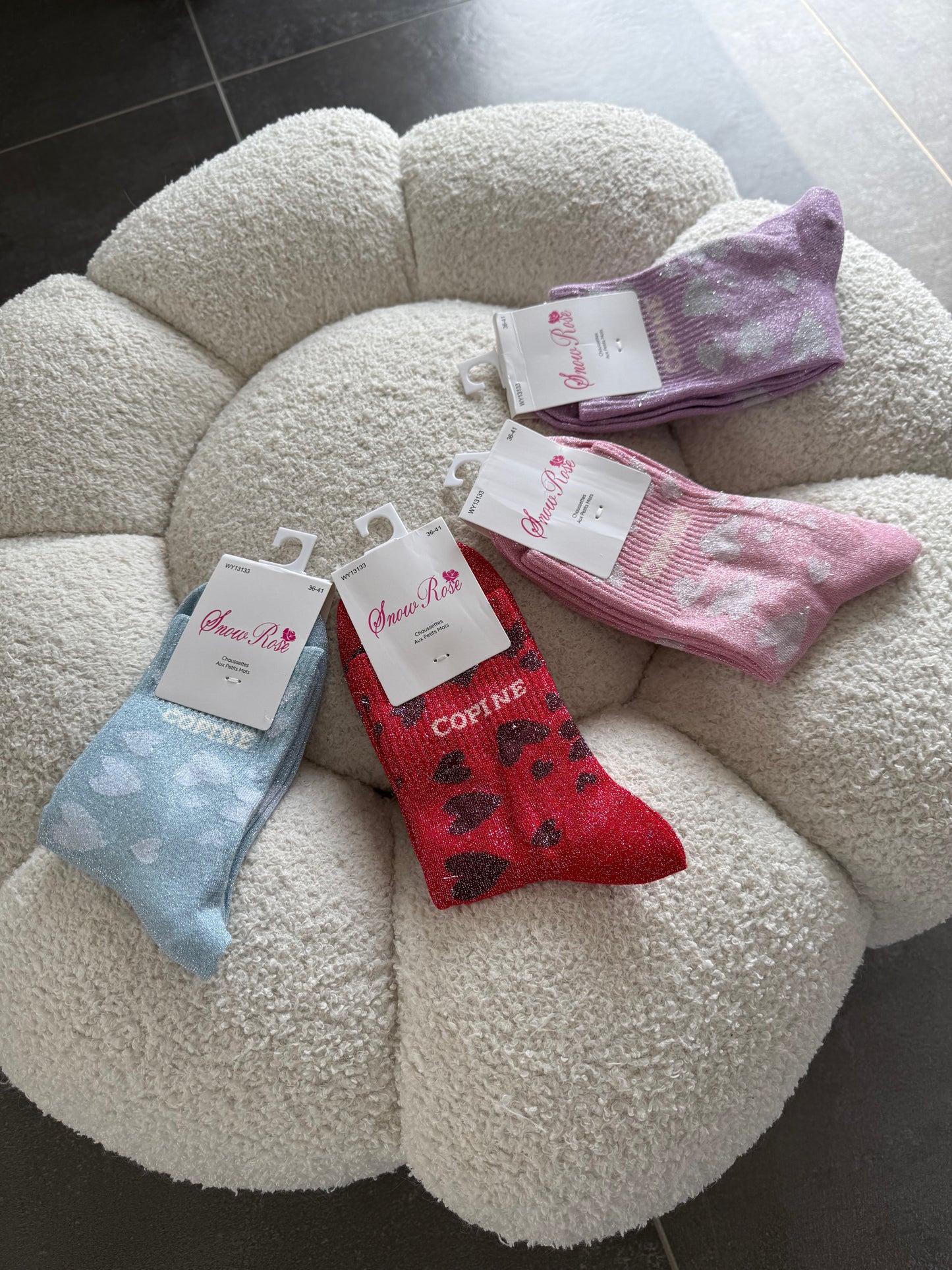 Chaussettes brillantes COPINE violet