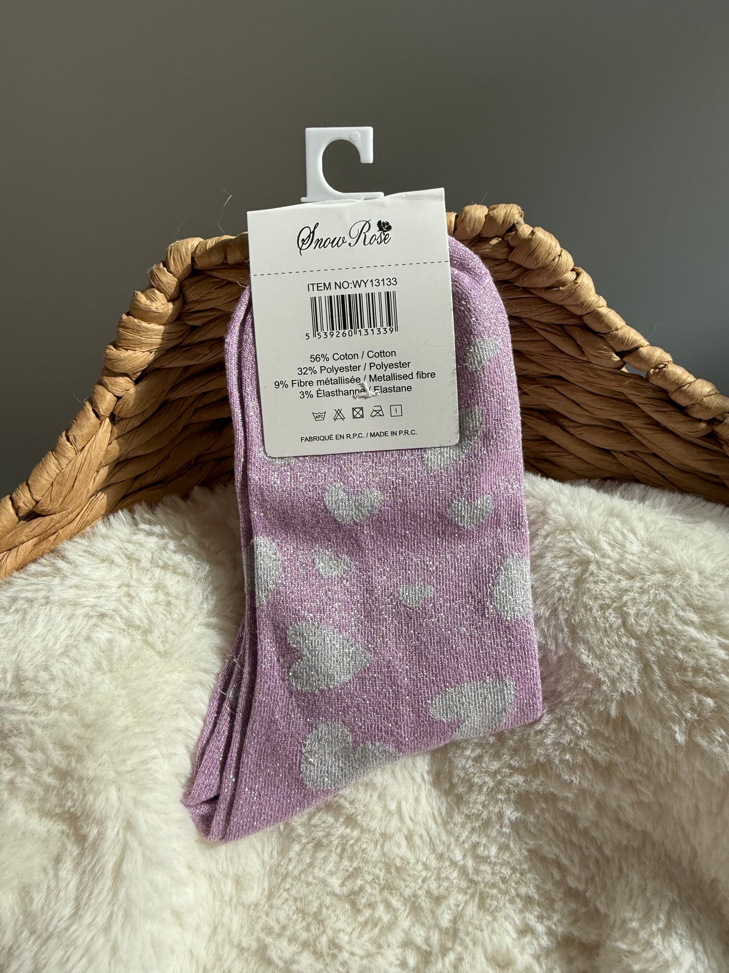 Chaussettes brillantes COPINE violet