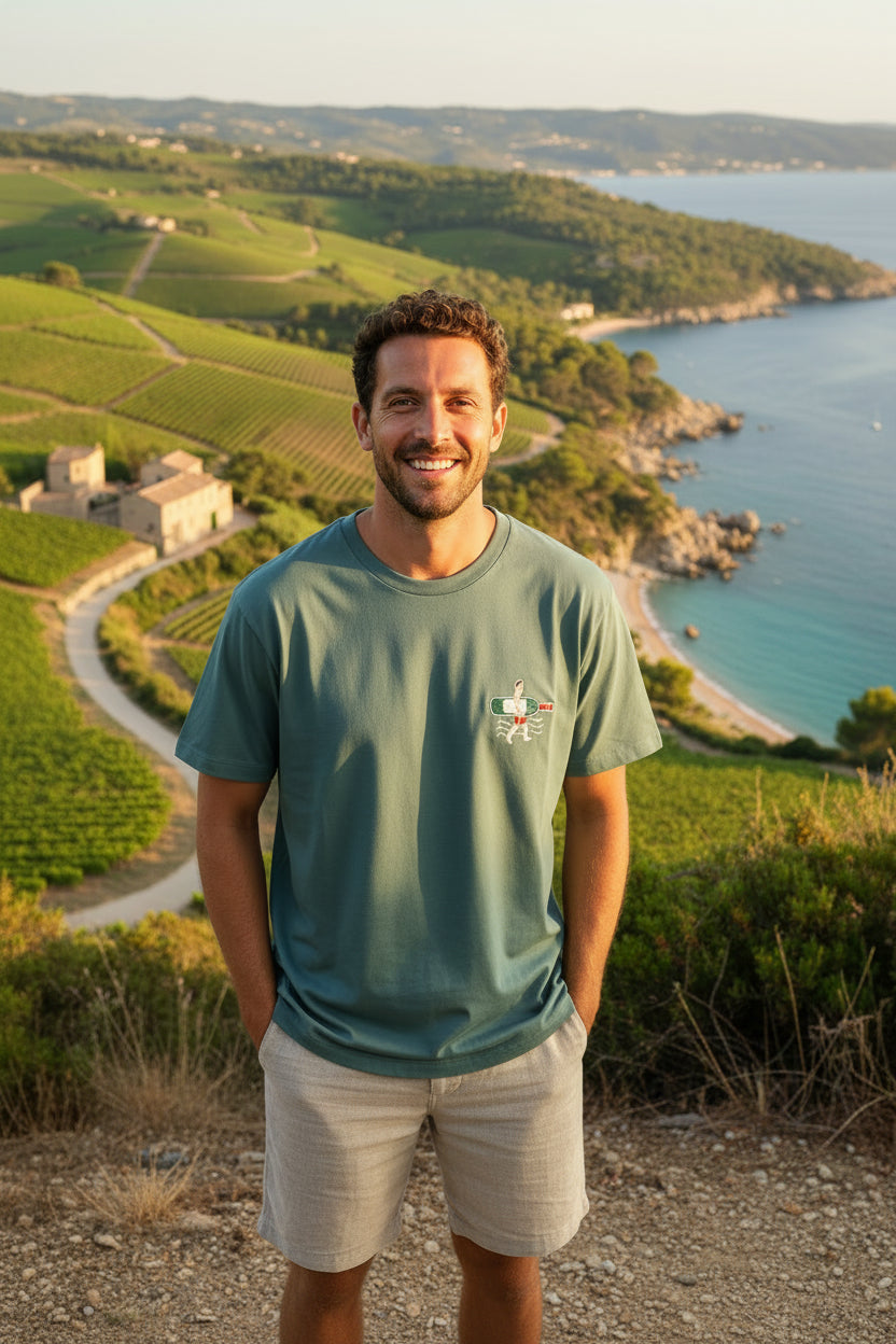 T-shirt Brodé - Surf Vin