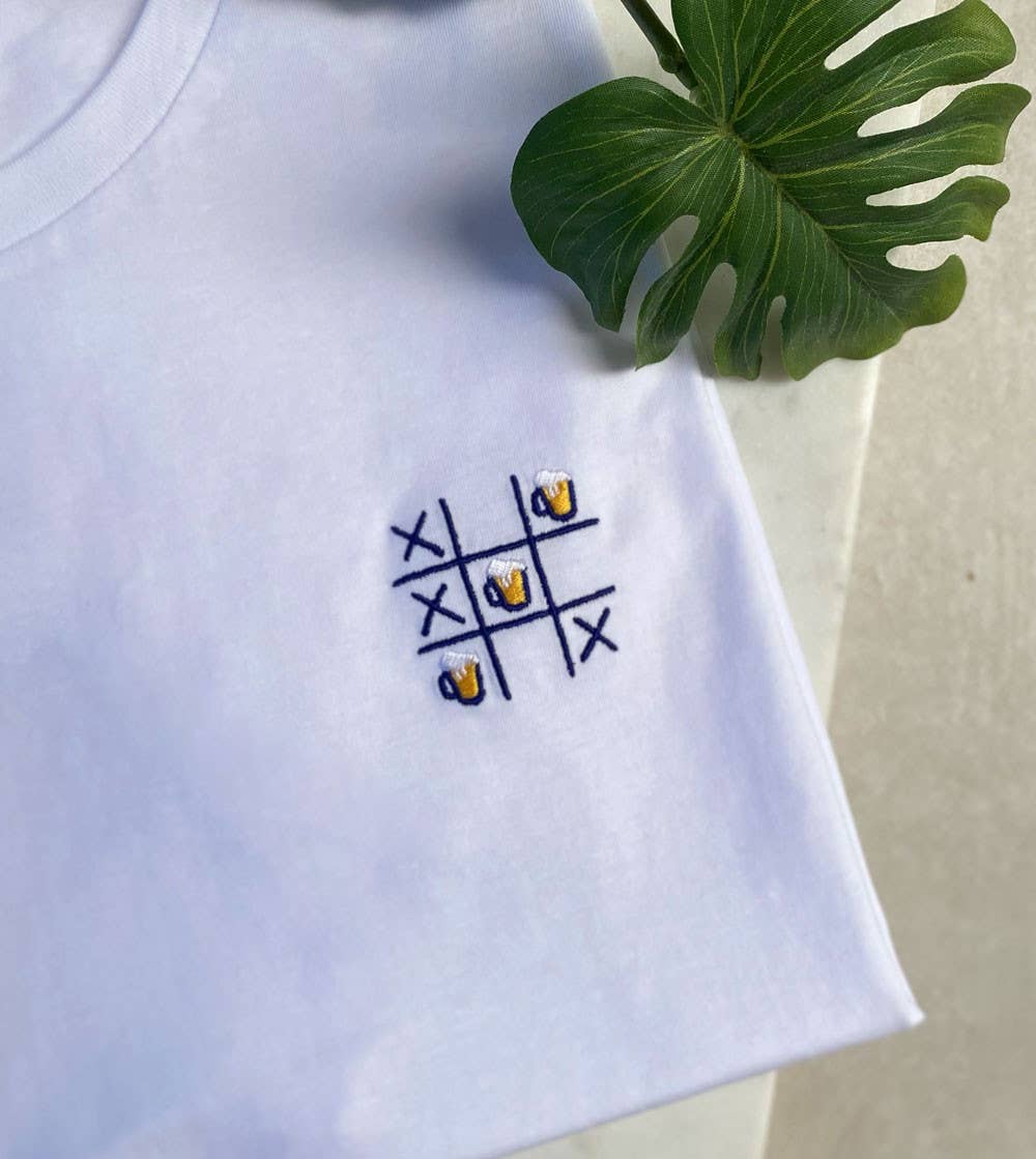 T-shirt Brodé - Morpion Bière